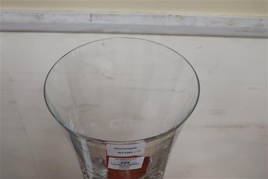 A tall Baccarat crystal goblet, height 59cms, boxed